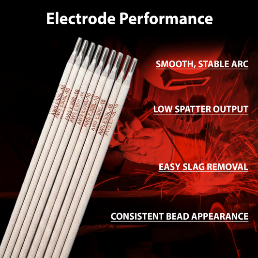 AWS E308L-16 3/32 in (2.5 mm), 2 lb Box Stainless Stick Electrodes