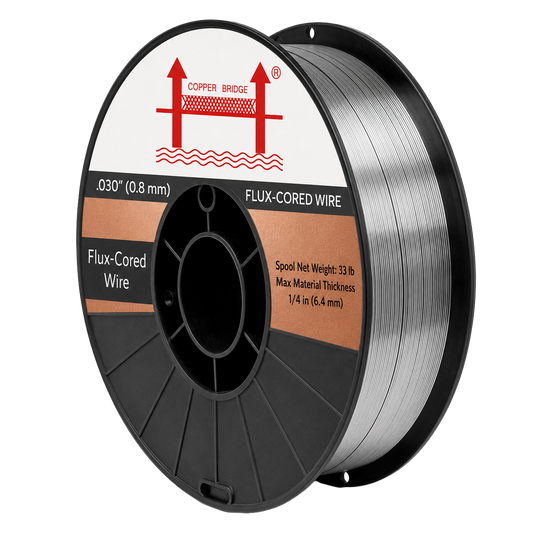 AWS E71T-GS .030 in (0.8 mm) 33 lb (15 kg) Spool Gasless Flux-Cored Wire "Innershield Style" – No Gas Needed, Outdoor Ready, Wind Resistant