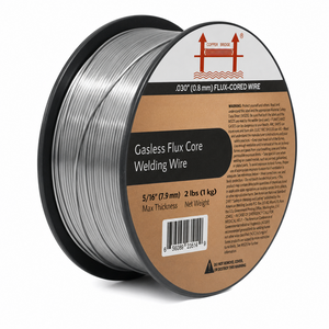 AWS E71T-GS .030 in (0.8 mm) 2 lb (1 kg) Spool Gasless Flux-Cored Wire "Innershield Style" – No Gas Needed, Outdoor Ready, Wind Resistant