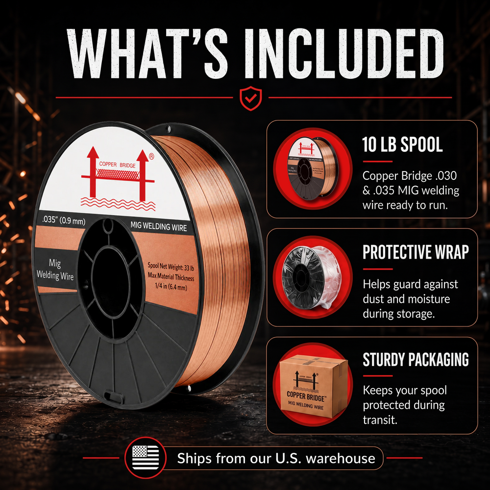 AWS ER70S-6 10 lb (5 kg) Spool Solid MIG Wire