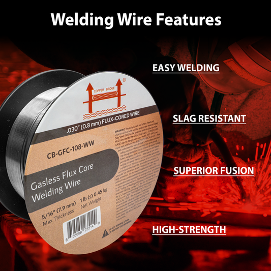 AWS E71T-GS .030 in (0.8 mm) 1 lb (0.5 kg) Spool Gasless Flux-Cored Wire "Innershield Style"