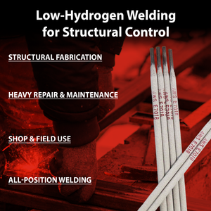 AWS E7018 1/8 in (3.2 mm), 11 lb (5 kg) Box Stick Welding Electrodes – Low Hydrogen, All Position, High Strength, AC/DC Compatible