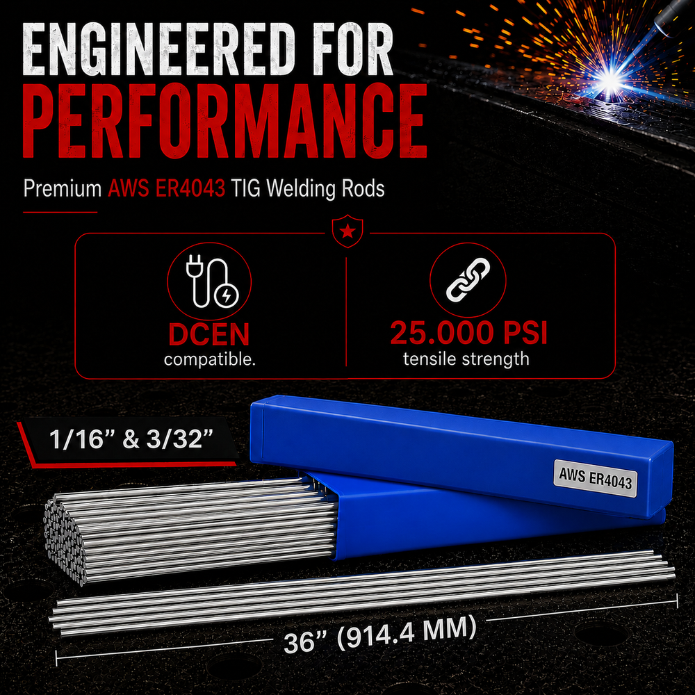 AWS ER4043 10 lb (5 kg) Pack Aluminum TIG Welding Rods
