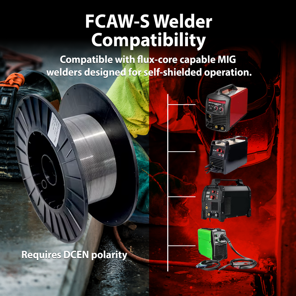 AWS E71T-GS 33 lb (15 kg) Spool Gasless Flux-Cored Wire "Innershield Style"