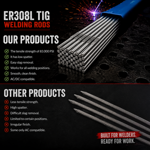 AWS ER308L 10 lb (5 kg) Pack Stainless TIG Welding Rods