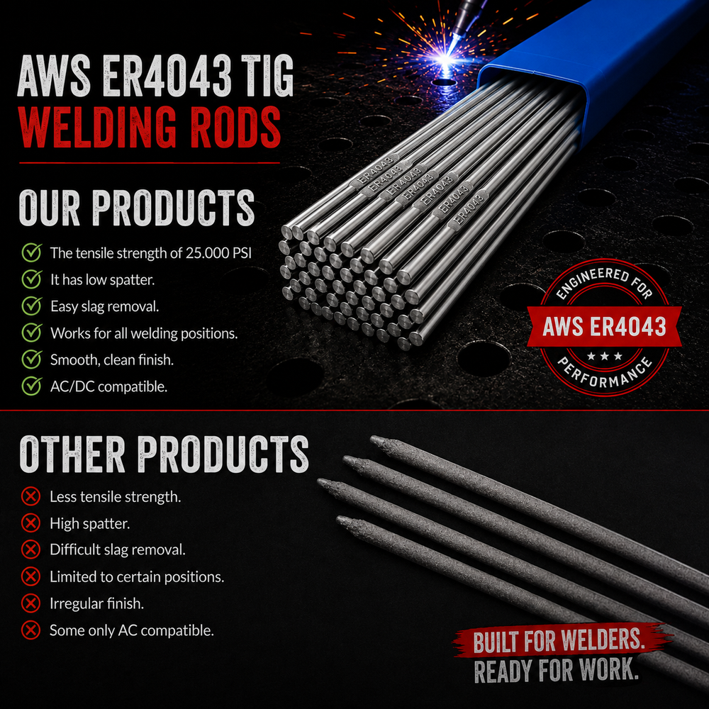 AWS ER4043 10 lb (5 kg) Pack Aluminum TIG Welding Rods