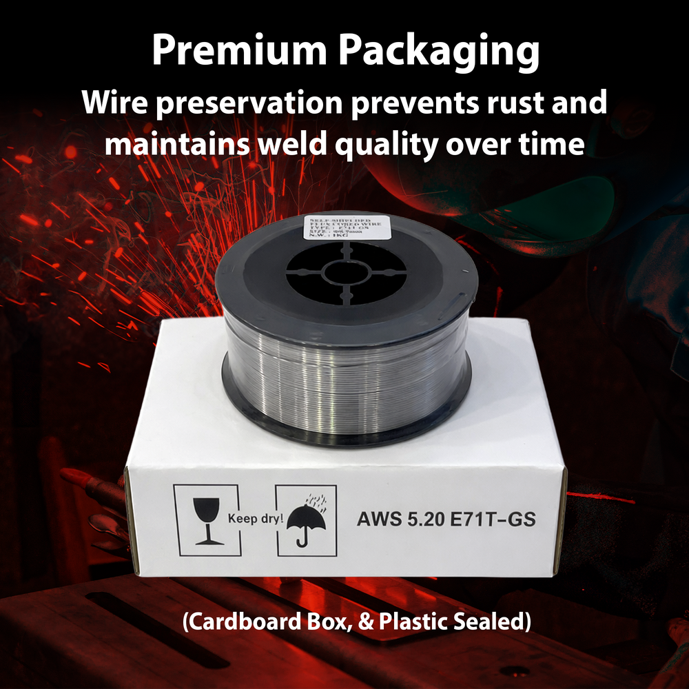 AWS E71T-GS 2 lb (1kg) Spool Gasless Flux-Cored Wire "Innershield Style"
