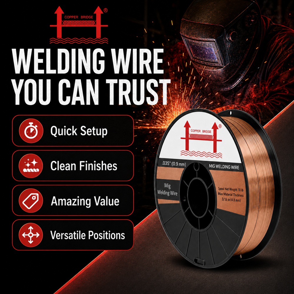AWS ER70S-6 10 lb (5 kg) Spool Solid MIG Wire