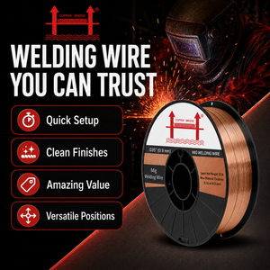 AWS ER70S-6 10 lb (5 kg) Spool Solid MIG Wire