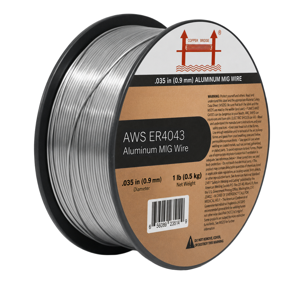 AWS ER4043 .035 in (0.9 mm) 1 lb (0.5 kg) Spool Aluminum MIG Wire