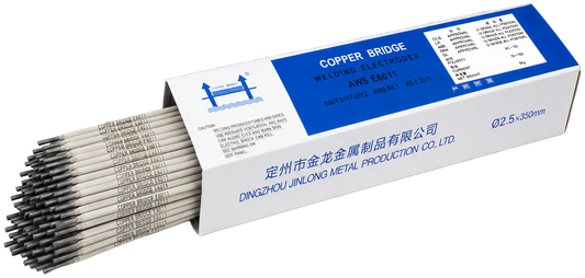 AWS E6011 3/32 in (2.4 mm), 11 lb (5 kg) Box Stick Welding Electrodes – Deep Penetration, All Position, Welds Dirty or Rusty Steel, AC/DC
