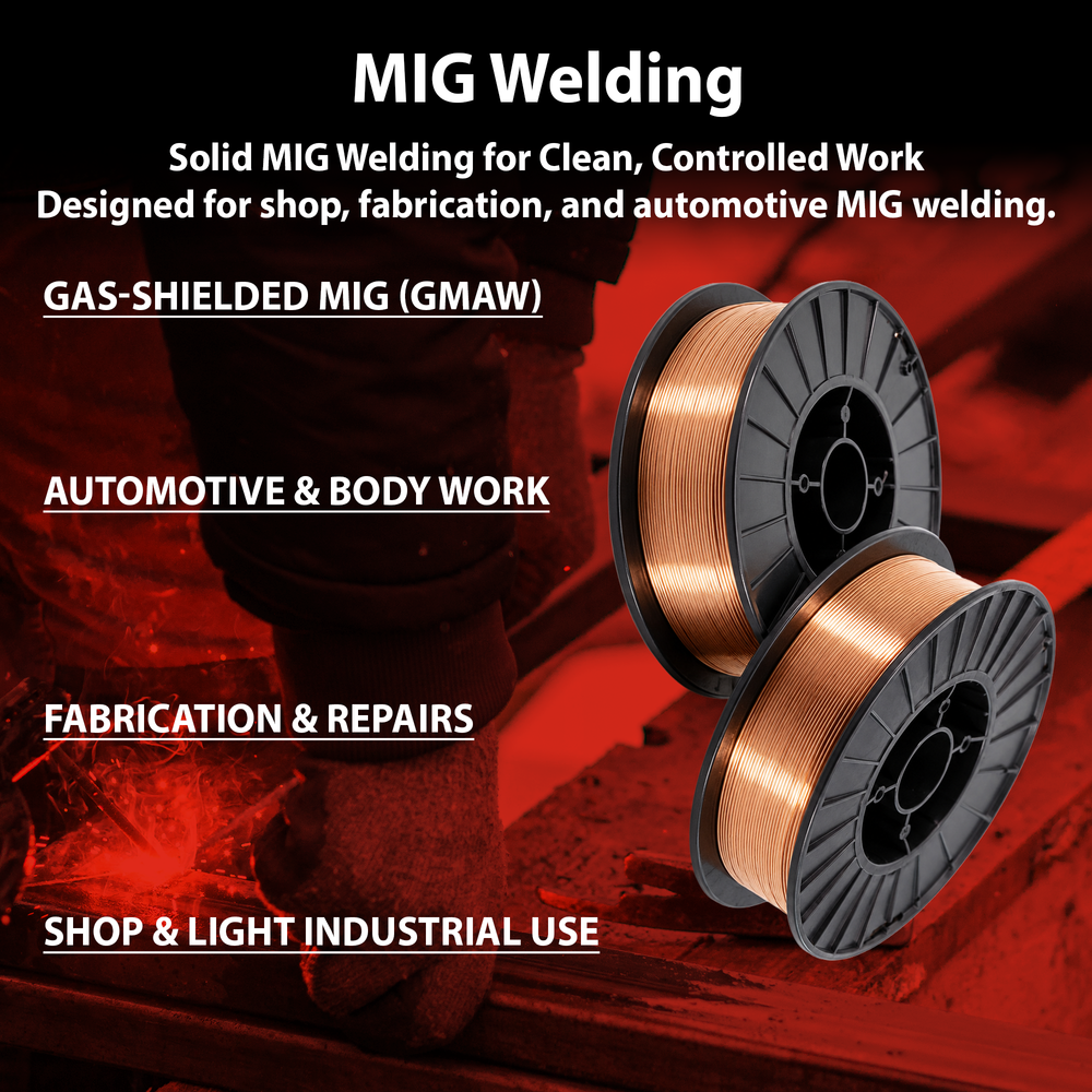 AWS ER70S-6 33 lb (15 kg) Spool Solid MIG Wire