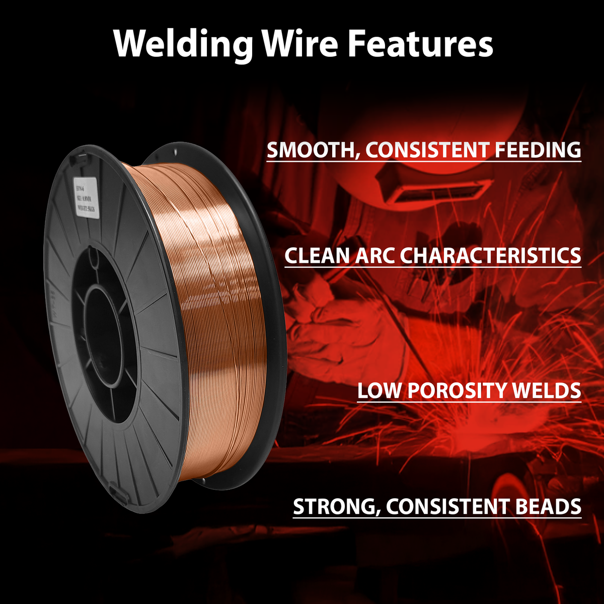 AWS ER70S-6 33 lb (15 kg) Spool Solid MIG Wire