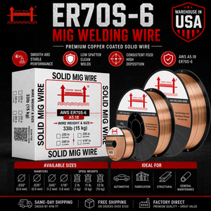 AWS ER70S-6 10 lb (5 kg) Spool Solid MIG Wire